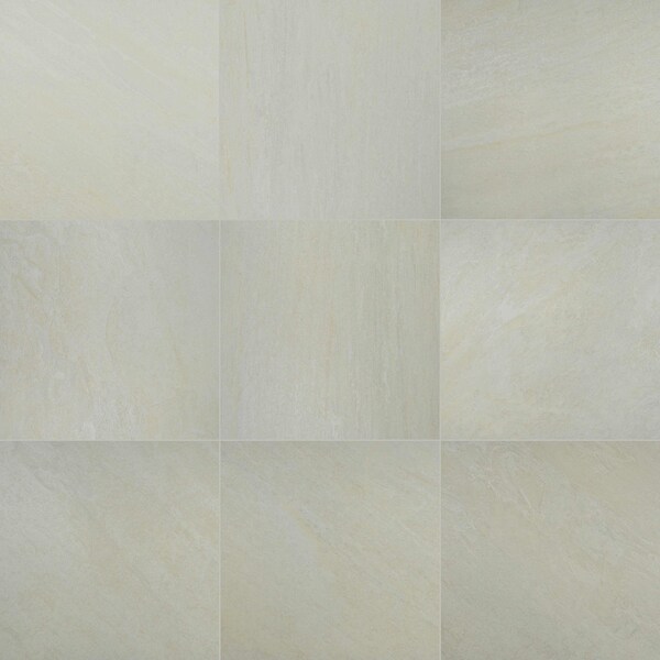 Legions Quartz White 24 In. X 24 In. Matte Porcelain Paver Tile, 2PK